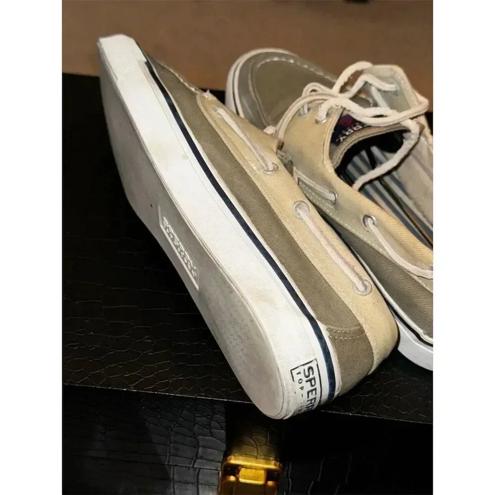 Sorry Men's Bahama II Boat Shoes Khaki/Oyster Size 8M